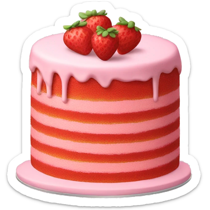 strawberry cake sticker