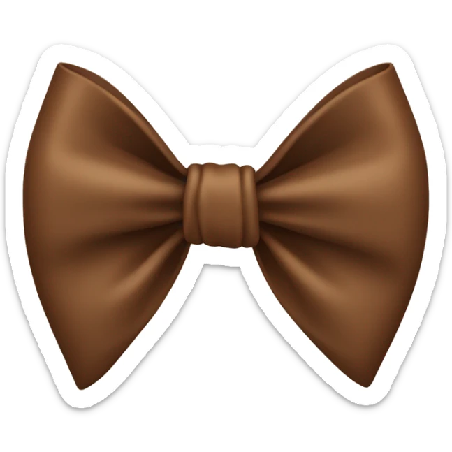 brown bow  sticker
