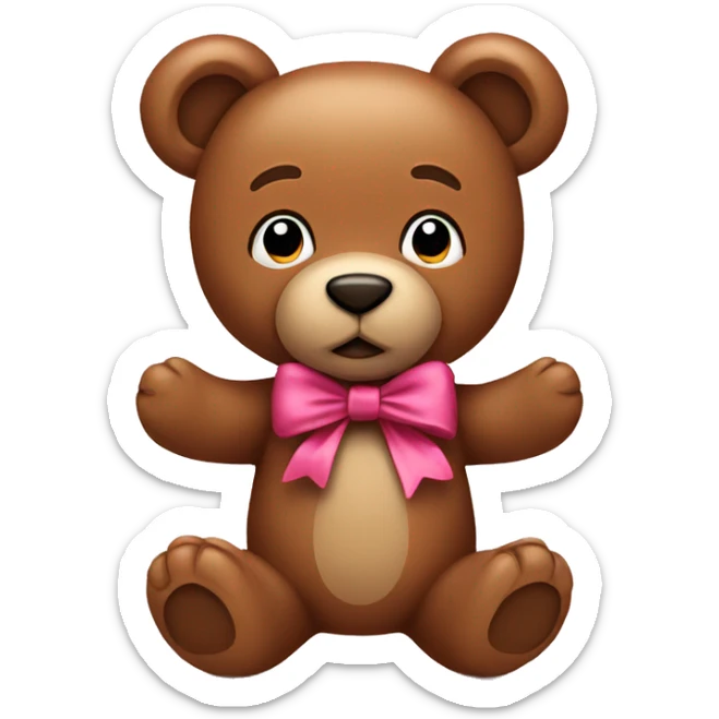 Teddy with bow sticker