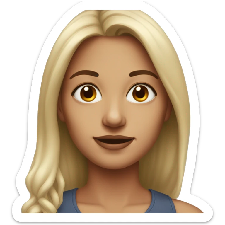 realistic portrait of woman sticker