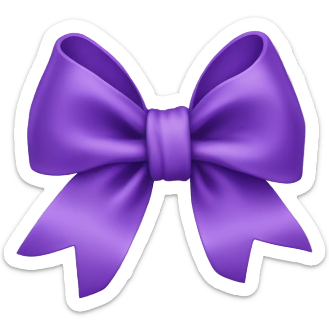 Purple bow  sticker