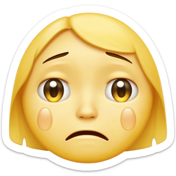 very very very very very very sad yellow faced emoji with lots and lots and lots of tears sticker