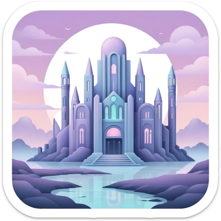 Ghostly Pastel Black Green White Spectral Gloomy Dusky Dystopian Apocalyptic Aesthetic Scenery Deco sticker