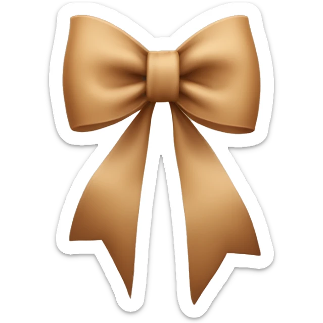 Light Brown bow  sticker