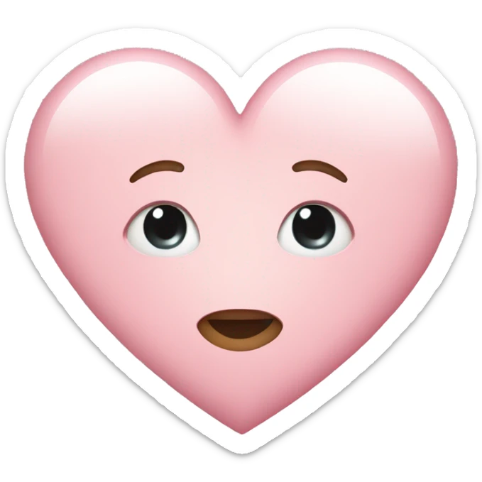 Light pink heart sticker