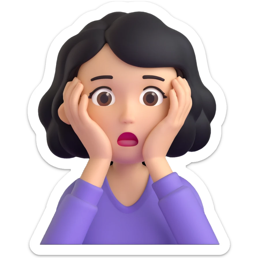 a woman looking frustrated sticker