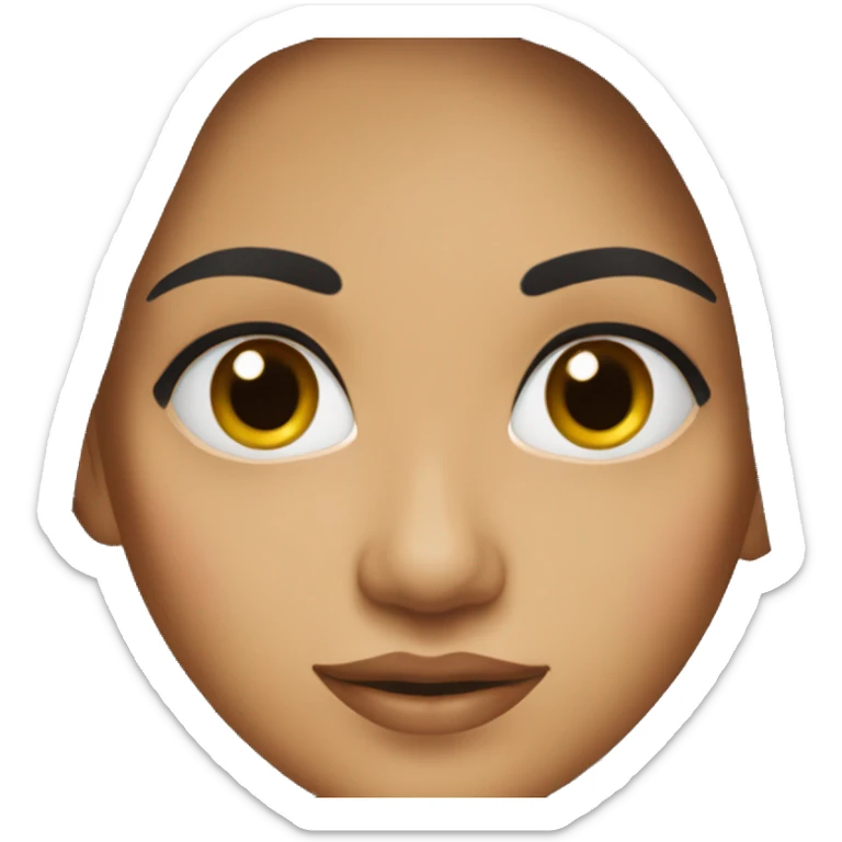woman with black hair and brown eyes sticker