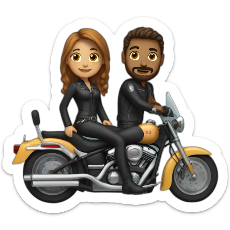 Biker parejas sticker