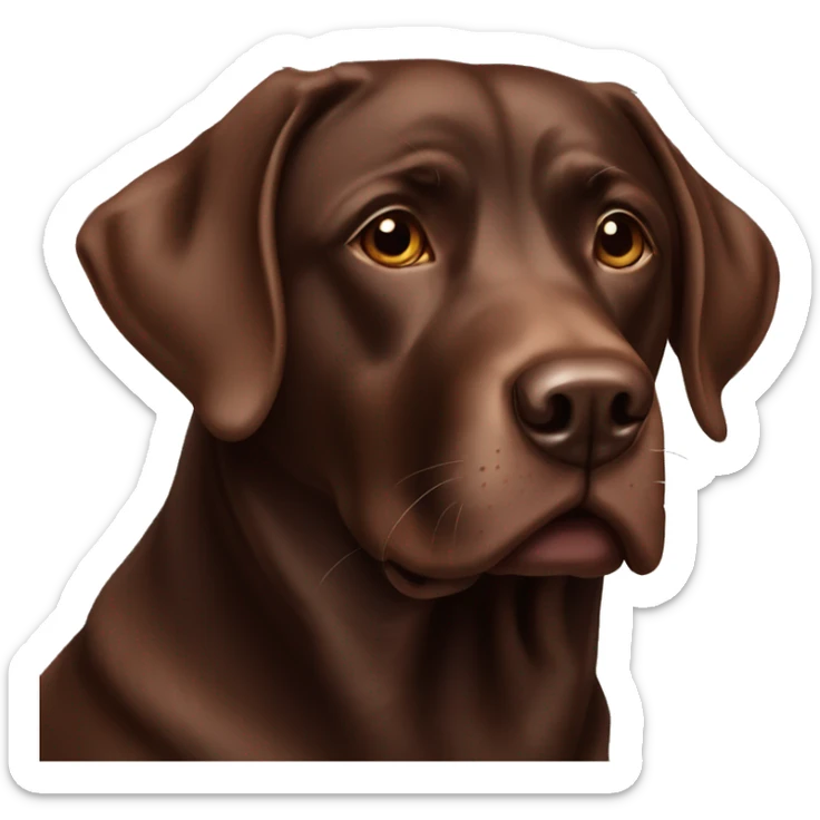 chocolate lab sticker