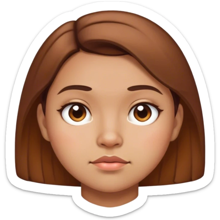 Girl with short gay brown hair and massive chin pimple sticker