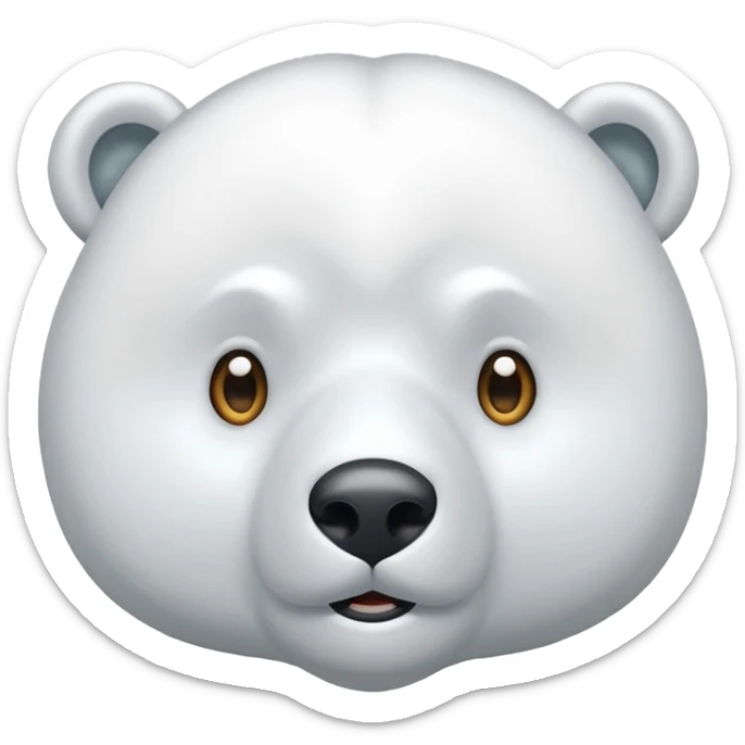 Puedes hacer un oso polar el cual este con un ojo cerrado y el otro abierto  sticker