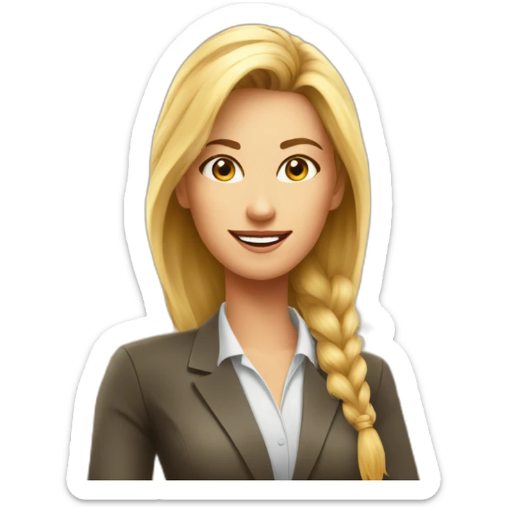 lady sport boss cartoon, in wheat industry, who works a lot, Nina sticker