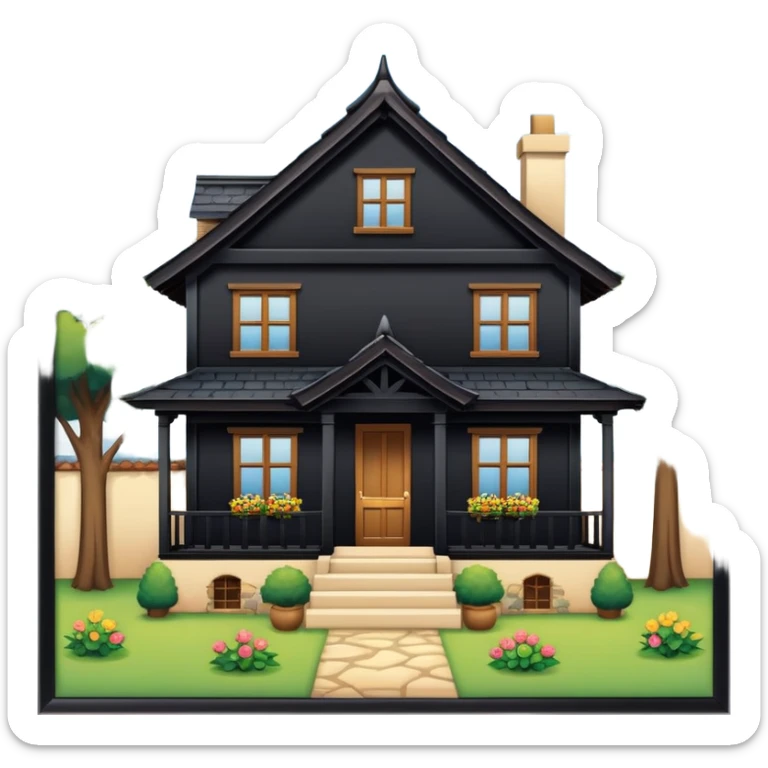 balance with a traditional house on one side and a variety of figures (single person, unmarried couple, etc.) on the other. sticker
