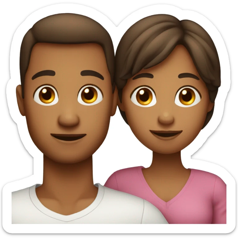 Family of a pregnant woman, man, 18 month old son sticker