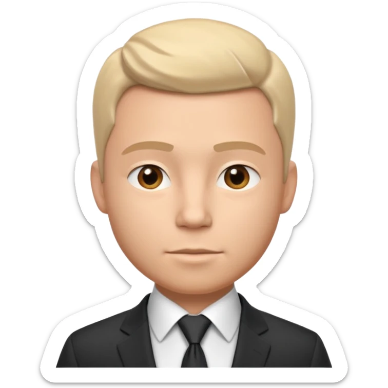 business man portrait, head and shoulders only, wearing a formal suit and tie, confident professional expression, modern corporate vibe, 3D cartoon, mobile game icon style, clean background, no text, no watermark sticker