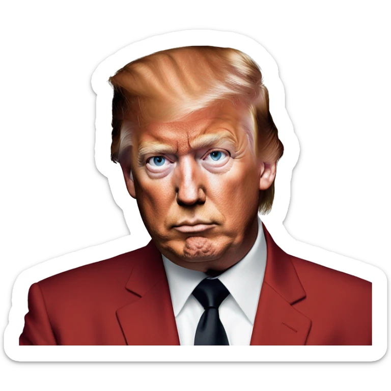 Trump and a redhead man posing on the cover of Vougue magazine  sticker