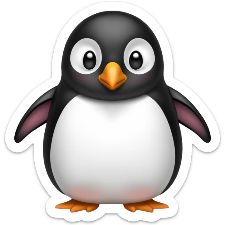 Sad giant emoji penguin begging for pardon giant lovely eyes cute sad sticker