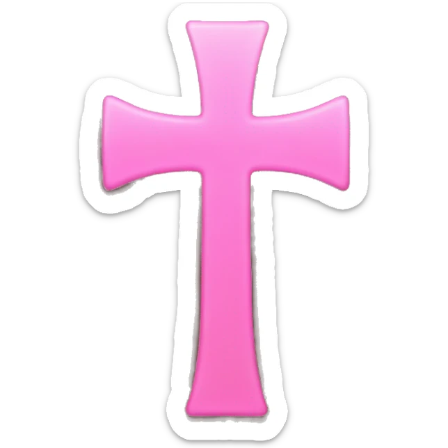 Pink cross sticker