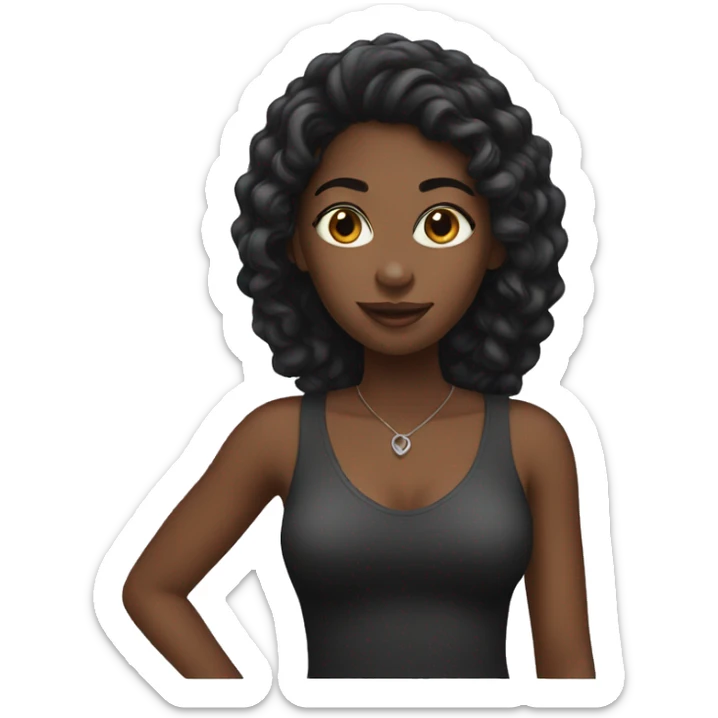 black girl sticker