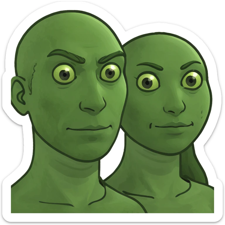 Man and woman make our sticker