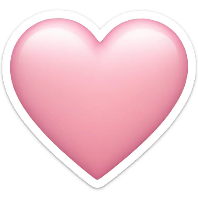 soft pink heart  sticker
