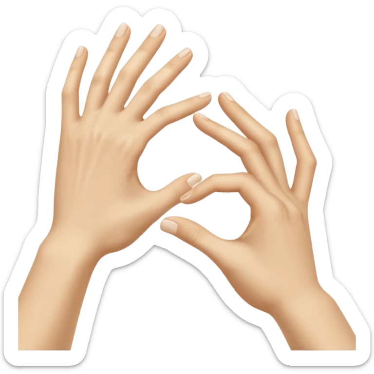 two white hands beautiful reaching out to each other like in the painting of the creation of Adam sticker