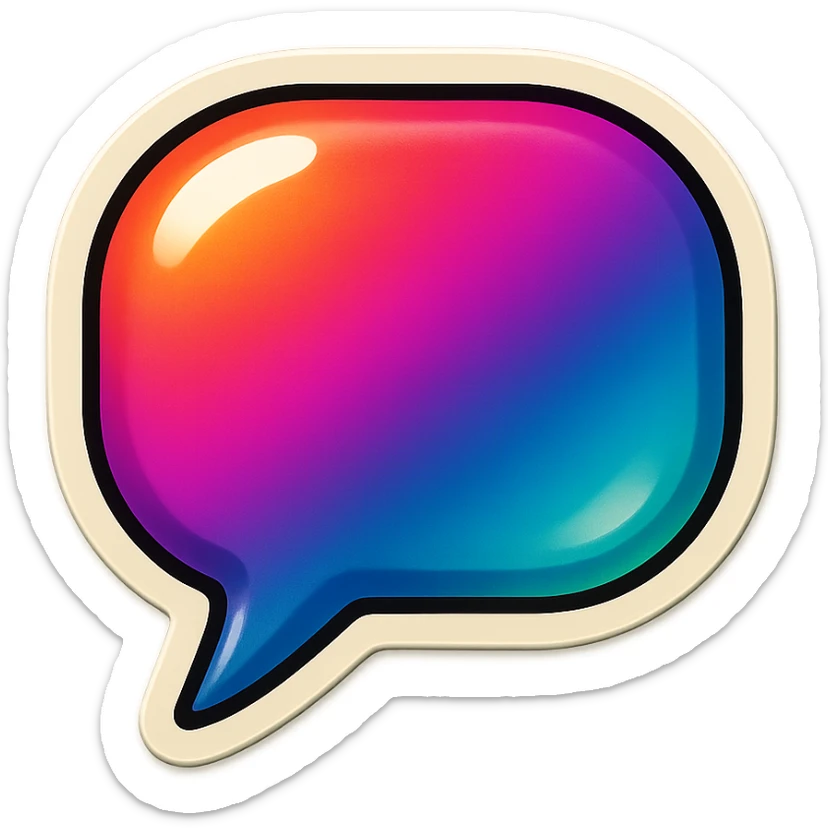 speach bubble sticker