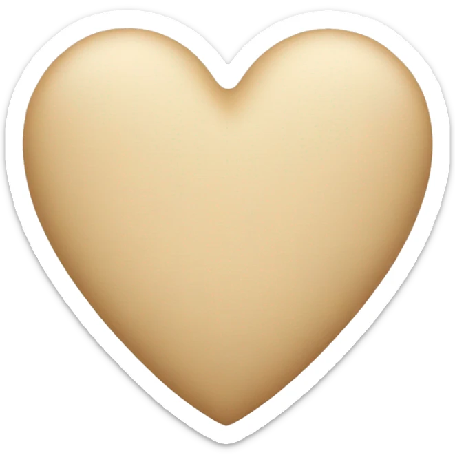 Beige heart  sticker