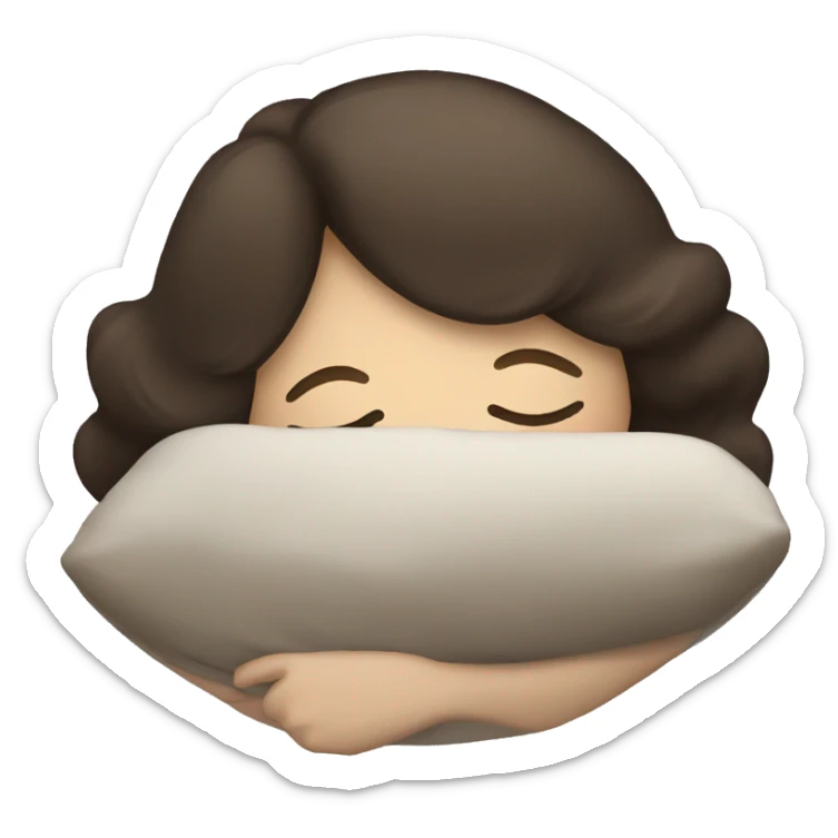 Brunette girl sleeping sticker