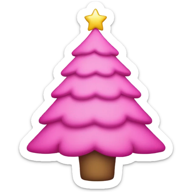 Pink Christmas Tree sticker