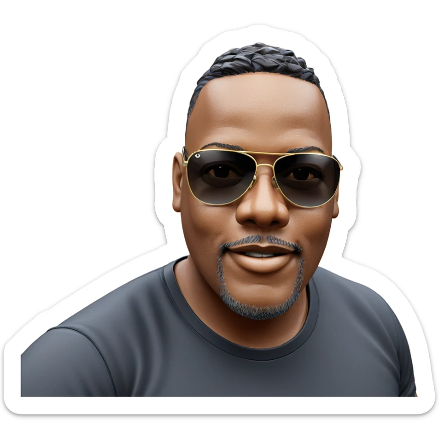 cool guy with sunglasses sticker