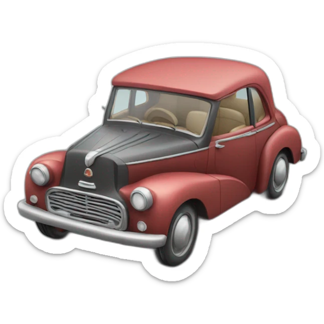 3d old car sticker