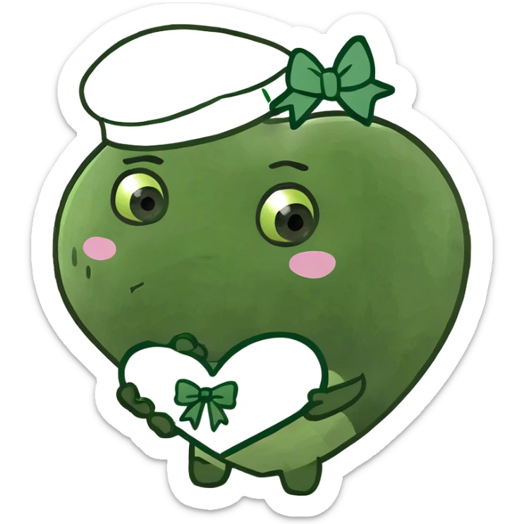 сердечко розовое с бантиком  sticker