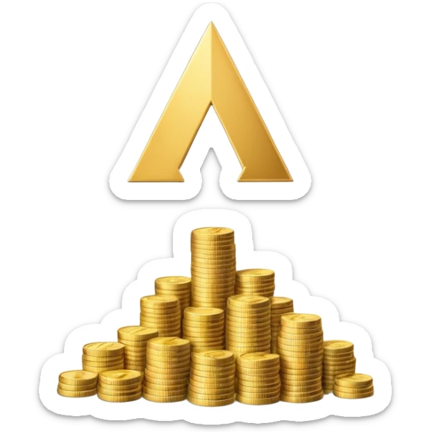 investment concept with upward arrow and money with more money sticker