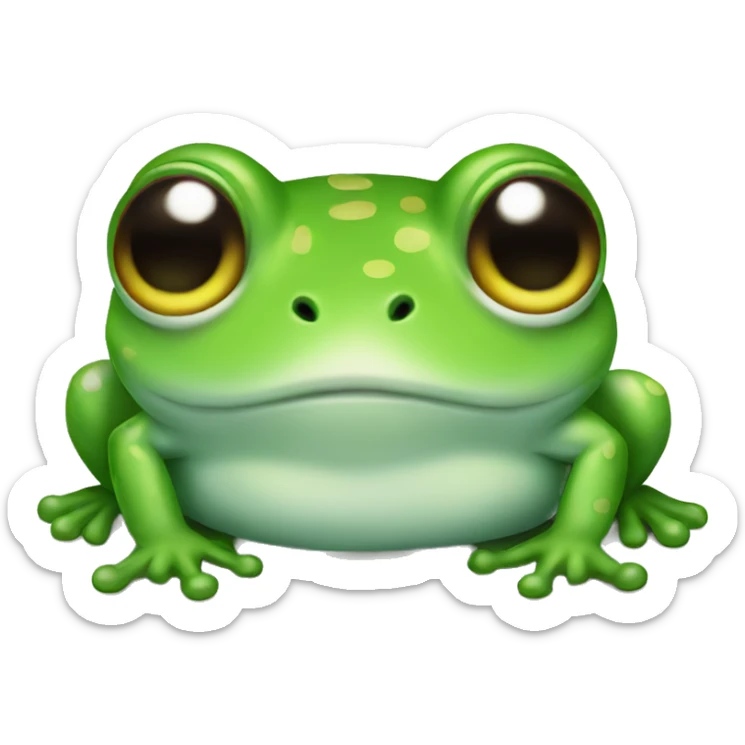 Cute frog sticker
