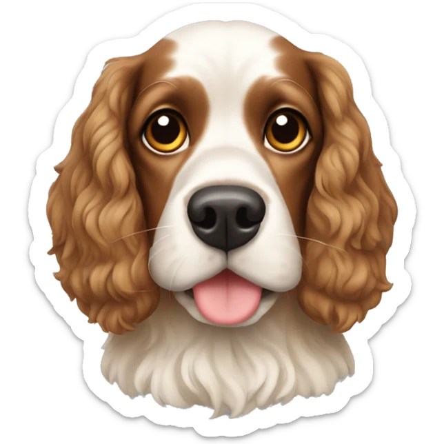 cocker spaniel flat emoji sticker