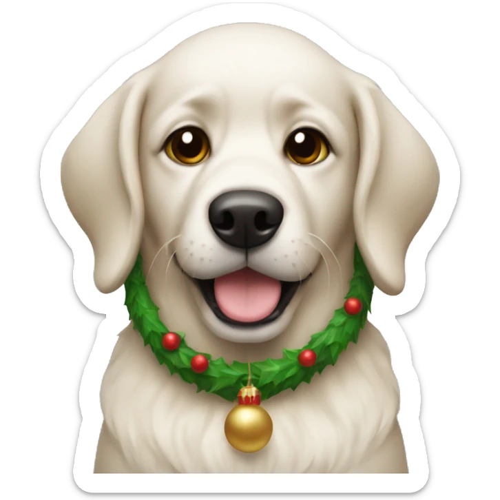 Christmas dog sticker