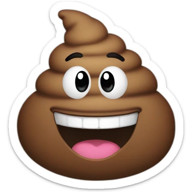 Poop emoji sticker