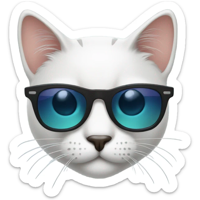Cat with sunglasses sticker