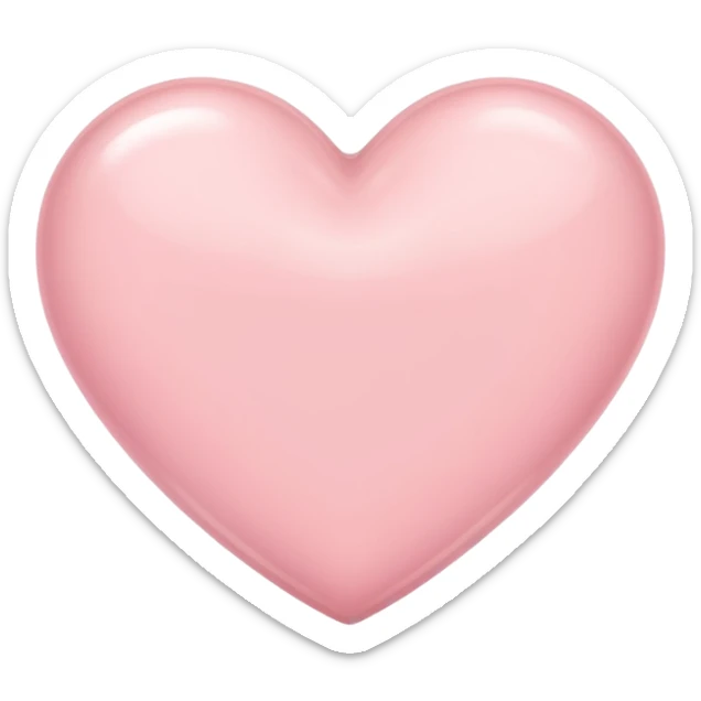 pale pink heart sticker