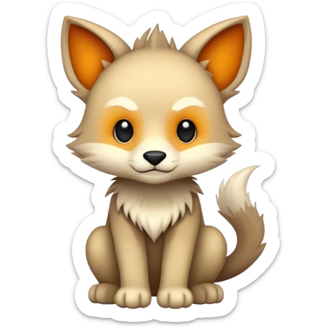 Handsome, gorgeous, beautiful, cute, adorable edgy, animal-creature, full body sticker