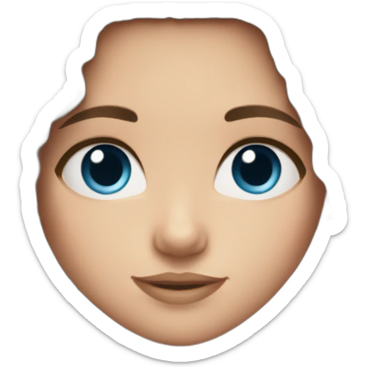 girl with brown hair and blue eyes and crop top sticker