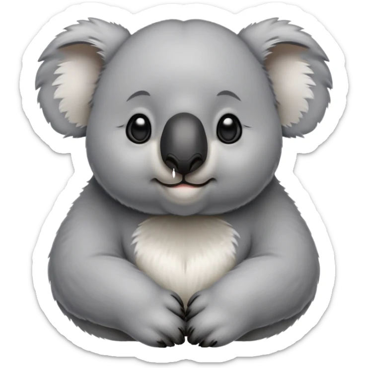 cinematic-noble-koala-portrait-emoji,-poised-and-regal,-with-a-stocky,-cuddly-build-and-a-plush,-well-groomed-grey-fur,-large-round-ears-and-a-distinctive-big-black-nose,-deep-set-soulful-dark-eyes,-simplified-yet-sharp-and-sophisticate sticker