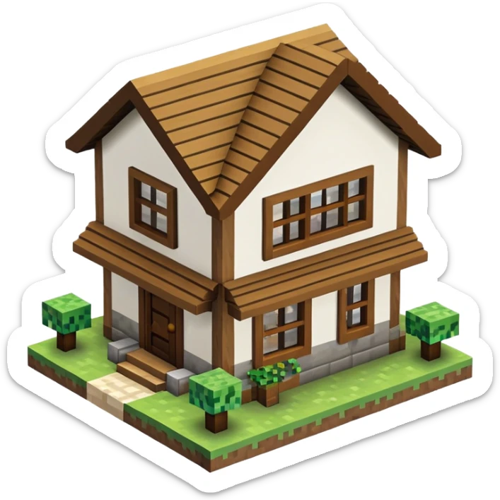 Minecraft house sticker