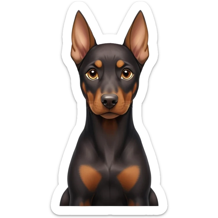cinematic-noble-doberman puppy-portrait-emoji,-poised-and-regal,-with-a-strong,-athletic-build-and-a-lustrous,-well-groomed-black and tan fur,-deep-set-soulful-brown-eyes,-simplified-yet-sharp-and-sophisticated-features,-highly-detailed, sticker