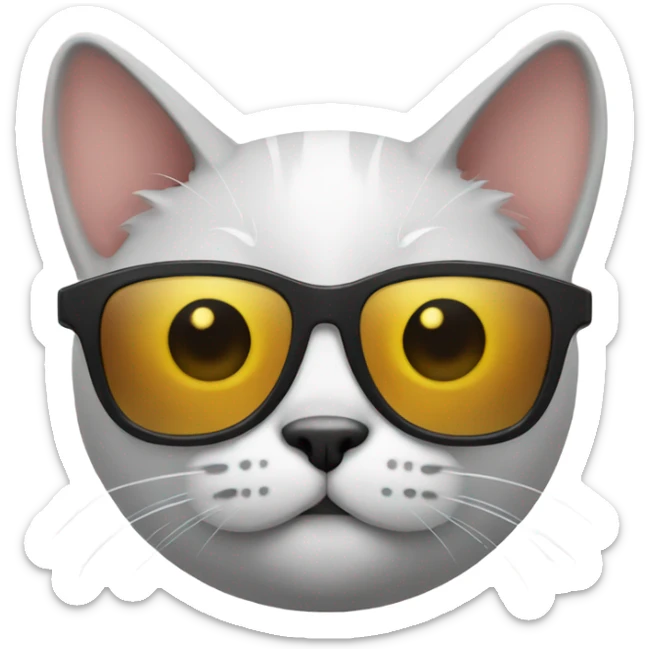 Cat with sunglasses sticker