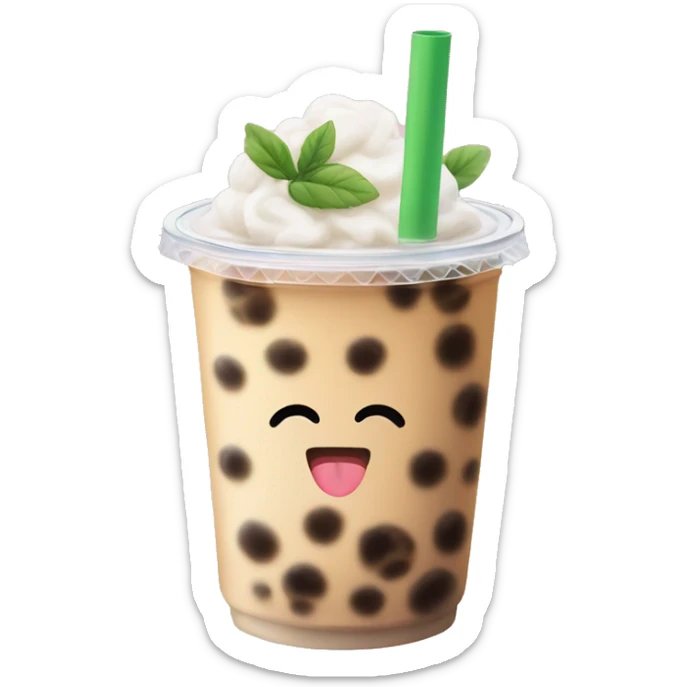 Bubble tea sticker