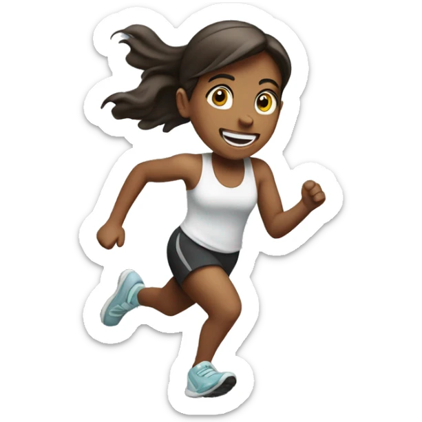 Girl running  sticker