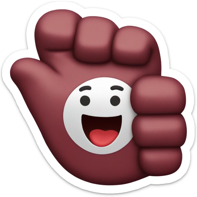 Thumbs up maroon sticker