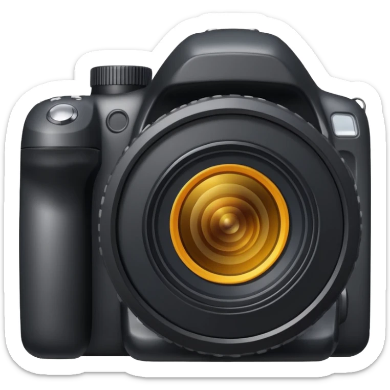 telephoto camera object icon, long zoom lens, professional DSLR body, 3D cartoon, mobile game icon style, centered, clean background, no text, no watermark
  sticker